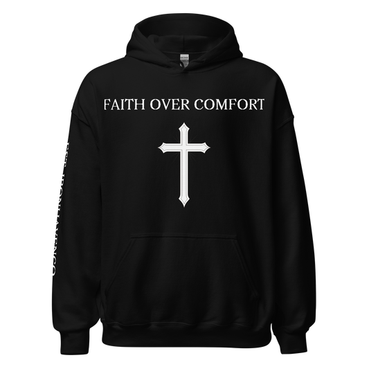 Faith Over Comfort Hoodie | Premium Unisex Fleece Hoodie
